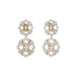 Filigree Snowflake Diamond Earrings For Sale