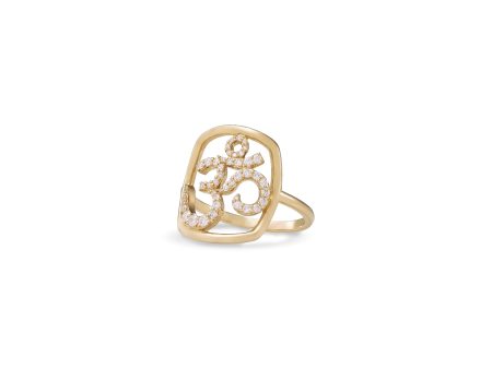 Om Ring with Diamonds For Discount