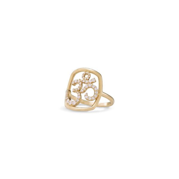 Om Ring with Diamonds For Discount