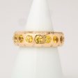 Diamond Bevel + Yellow Sapphire Band Ring Online