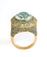 Blue Topaz and Multi-Color Gemstone Cocktail Ring Online Hot Sale