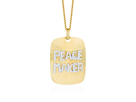 Diamond Peace Maker Necklace For Discount