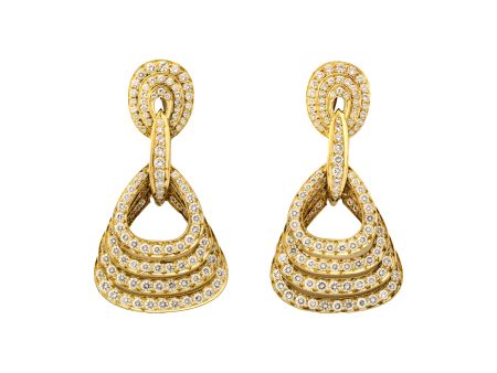 Quad Door Knocker Diamond Earrings Discount