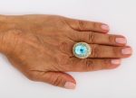 Blue Topaz and Multi-Color Gemstone Cocktail Ring Online Hot Sale