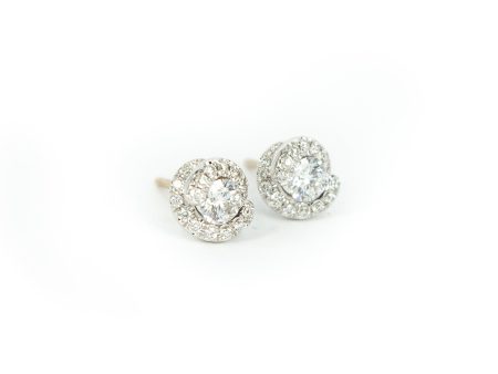 Diamond on the Swirl Studs Online now