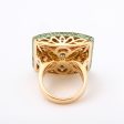 Square Arabesque Multi-Color Gem Stone + Diamond Cocktail Ring Hot on Sale