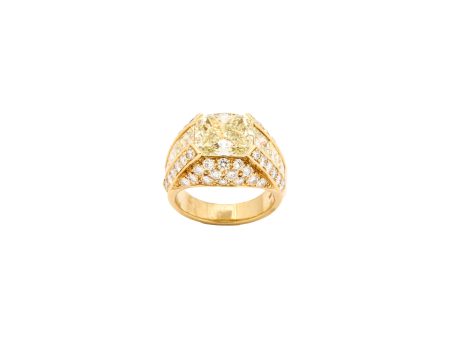 Natural Color Radiant Cut Diamond Cocktail Ring For Discount