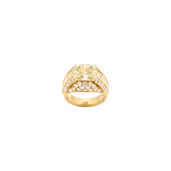 Natural Color Radiant Cut Diamond Cocktail Ring For Discount