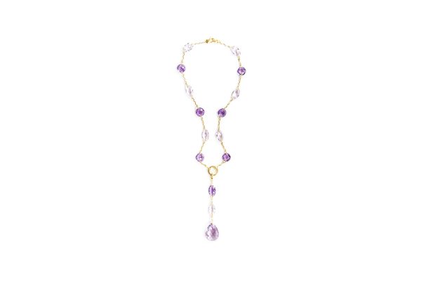 Amethyst Drop Necklace Online now