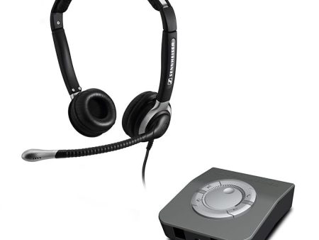 Sennheiser CC 520 Binaural Headset with UI 760 Amplifier Hot on Sale